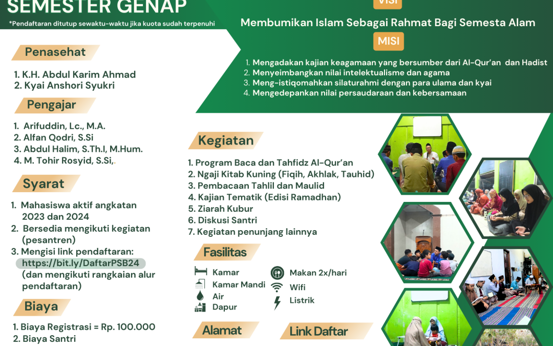 Pendaftaran Santri Baru Omah Ngaji Al-Anshori  Semester Genap 2025