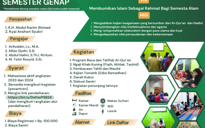 Pendaftaran Santri Baru Omah Ngaji Al-Anshori  Semester Genap 2025